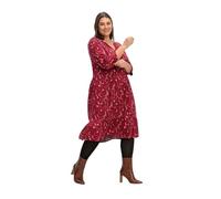 Sheego Damen Große Größen Hängerkleid mit 3/4-Ärmeln Citywear feminin Rundhals-Ausschnitt -