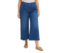 Sheego Damen Große Größen Jeans-Culotte als Culotte mit Bundfalten Stretch-Jeans Citywear trendig - unifarben