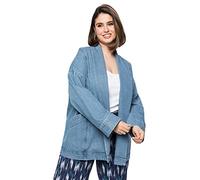 Sheego Damen Große Größen Jeansjacke mit Schalkragen, in Kimono-Form Citywear sportlich -