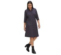 Sheego Damen Große Größen Jerseykleid in Hemdblusen-Stil, leicht elastisch Citywear feminin V-Ausschnitt -