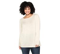 Sheego Damen Große Größen Longpullover aus angenehmer Viskosemischung Basicmode sportlich Rundhals-Ausschnitt -