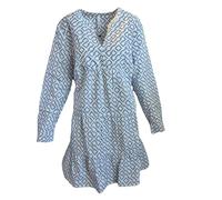 Sheego Damen Große Größen Longtunika in ausgestellter Form, mit angekräuselten Nähten Citywear feminin V-Ausschnitt -