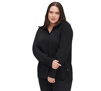 Sheego Damen Große Größen Pullover in A-Linie, mit großem Rippstrick-Kragen Citywear sportlich V-Ausschnitt -