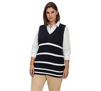 Sheego Damen Große Größen Pullunder mit V-Ausschnitt, aus Baumwolle Citywear sportlich V-Ausschnitt -