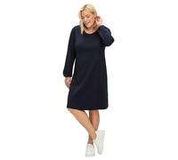 Sheego Damen Große Größen Shirtkleid in Schwerer Qualität, mit Raffung hinten Citywear feminin Rundhals-Ausschnitt -