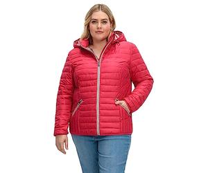 Sheego Damen Große Größen Steppjacke leicht wattiert, mit Abnehmbarer Kapuze Freizeitmode sportlich -