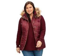 Sheego Damen Große Größen Steppweste mit abnehmbarer Kapuze. wasserabweisend Freizeitmode sportlich -