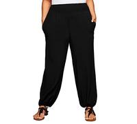 Sheego Damen Große Größen Strandhose mit breitem, elastischen Bund Strandmode sportlich -
