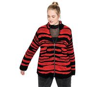 Sheego Damen Große Größen Strickjacke mit Jacquardmuster in Animal-Optik Citywear klassisch -