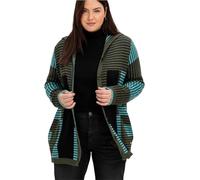 Sheego Damen Große Größen Strickjacke mit Jacquardmuster, Kaschmiranteil Citywear trendig -