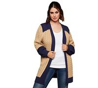Sheego Damen Große Größen Strickjacke mit Struktur- und Kontrastdetails Citywear feminin -