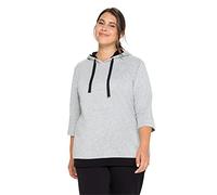 Sheego Damen Große Größen Sweatshirt mit 3/4-Ärmel und Kontrastdetails Freizeitmode sportlich Rundhals-Ausschnitt -