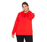 Sheego Damen Große Größen Sweatshirt mit Reißverschluss am Ausschnitt Freizeitmode sportlich Rundhals-Ausschnitt -