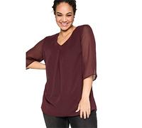 Sheego Damen Große Größen Tunika im Lagenlook, mit Chiffon Businessmode elegant V-Ausschnitt -