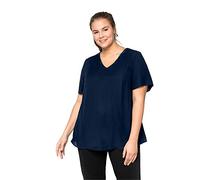 Sheego Damen Große Größen Tunika in A-Linie, Lagenlook mit Flügelärmeln Abendmode elegant V-Ausschnitt Pailletten