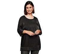 Sheego Damen Große Größen Tunika in dezent glänzender Crinkle-Optik Partymode elegant Rundhals-Ausschnitt -