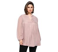 Sheego Damen Große Größen Tunika mit leicht transparenten Ärmeln Abendmode elegant rosa Rundhals-Ausschnitt