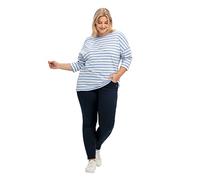 Sheego Damen Große Größen Twillhose für schmale Beine und mehr Bauch Freizeitmode sportlich -
