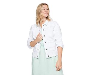 Sheego Damen Jacke Jeansjacke - Knopfleiste Frühling Sommer große Größen