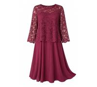 Sheego Damen Kleid Abendkleid Eventkleid Rot Große Größen