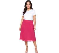 sheego Damen Rock in leicht ausgestellter Form Chiffon-Rock Große Größen 127158 Rosa 52