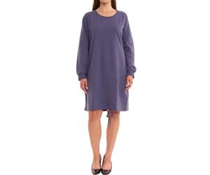 sheego Damen Shirt-Kleid mit individuell einstellbarer Raffung Party-Kleid Große Größen 47141556 Blau 40