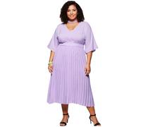 sheego Damen Sommer-Kleid mit plissiertem Rock Große Größen Ausgeh-Kleid 135377 Lila 48