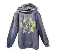 Sheego Damen Sweatshirt Hoodie Große Größen 44-58 blau mit Kapuze, florales Muster, Schmetterling, weich & pflegeleicht, sportlicher Pullover für Freizeit & Alltag