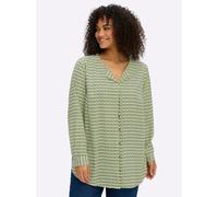 Sheego Druckbluse in A-Linie 40 moos-pistazie-bedruckt