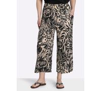 Sheego Druckhose In Culotte-Form 56 schwarz-sand-bedruckt