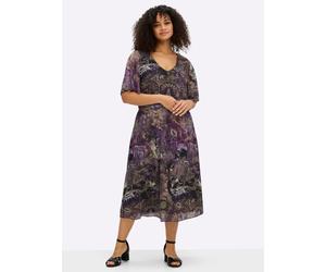 Sheego Druckkleid aus Mesh, mit Paisleyprint 52 lila-magenta-gemustert