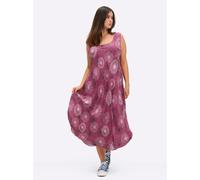 Sheego Druckkleid mit Blüten-Muster, figurumspielend 22 beere-graphit-bedruckt