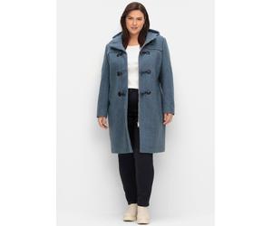 Sheego Dufflecoat mit Knebelknöpfen 56 taubenblau