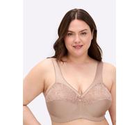 Entlastungs-BH GLAMORISE, Damen, Gr. 85, Cup G, beige (puder), 50% Polyamid, 40% Polyester, 10% Elasthan, BHs Entlastungs-BH (799163-85) puder