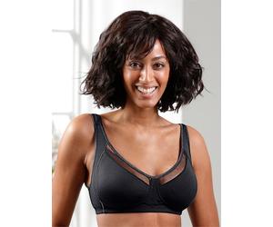 Sheego Entlastungs-BH ohne Bügel mit wattierten Trägern 85B schwarz