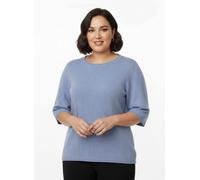 Sheego Feinstrickpullover mit Kaschmir 36/38 blau-meliert