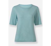 Sheego Feinstrickpullover mit Kaschmir 44/46 aqua-meliert
