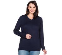 Sheego Feinstrickpullover mit V-Ausschnitt 52/54 marine