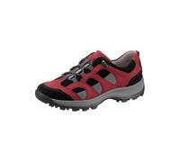 Schnürschuh WALDLÄUFER, Damen, Gr. 9, rot (rot, schwarz), Nubukleder, Textil, Schuhe Schnürschuh (598195-9) rot, schwarz