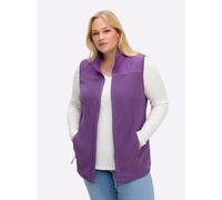 Fleeceweste SHEEGO, Damen, Gr. 40, lila, 100% Polyester, Einsatz:100% Polyester, Wattierung:100% Polyester, unifarben, Westen Fleeceweste (49866569-40) lila