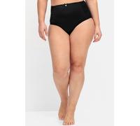 Taillenslip SHEEGO, Damen, Gr. 48, 2 Stk., schwarz (schwarz, schwarz), 82% Polyamid, 18% Elasthan, Unterhosen Taillenslip (60526111-48) schwarz, schwarz