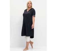 Sheego Freizeitkleid mit Kontrastdetails 48/50 tiefblau