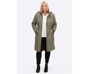 Sheego Funktionsmantel mit Kapuze, abnehmbar 56 khaki-rostrot