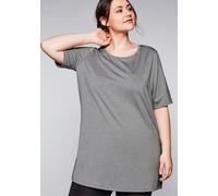Sheego Funktionsshirt in Longform 44/46 grau meliert