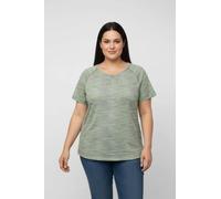 Sheego Funktionsshirt mit Raffungen 48/50 apfel-meliert