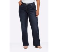 Sheego Gerade Jeans bei schmalerer Taille und viel Po 42 darkblue-stone-washed