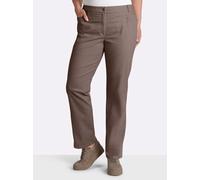 Gerade Jeans COSMA, Damen, Gr. 235, Extrakurzgrößen, grau (taupe), 76% Baumwolle, 22% Polyester, 2% Elasthan, unifarben, lang, Jeans (463190-235) taupe