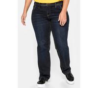 Sheego Gerade Jeans mit Used-Effekten 80 dark blue denim