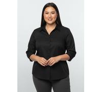 Sheego Hemdbluse mit 3/4-Ärmeln 48 schwarz