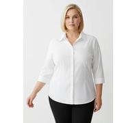 Sheego Hemdbluse mit 3/4-Ärmeln 48 weiß